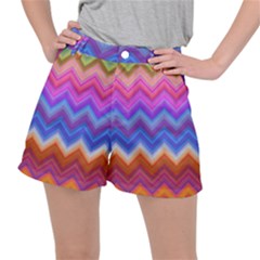 Pattern Chevron Zigzag Background Stretch Ripstop Shorts