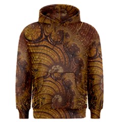 Copper Caramel Swirls Abstract Art Men s Pullover Hoodie by Pakrebo