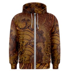 Copper Caramel Swirls Abstract Art Men s Zipper Hoodie by Pakrebo