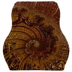 Copper Caramel Swirls Abstract Art Car Seat Velour Cushion  by Pakrebo