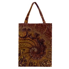 Copper Caramel Swirls Abstract Art Classic Tote Bag by Pakrebo