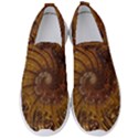 Copper Caramel Swirls Abstract Art Men s Slip On Sneakers View1