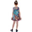 Feather Fractal Artistic Design Kids  Cross Back Dress View2