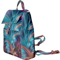 Feather Fractal Artistic Design Buckle Everyday Backpack