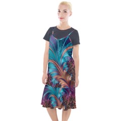 Feather Fractal Artistic Design Camis Fishtail Dress