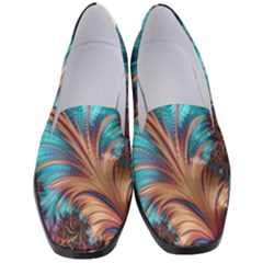 Feather Fractal Artistic Design Women s Classic Loafer Heels