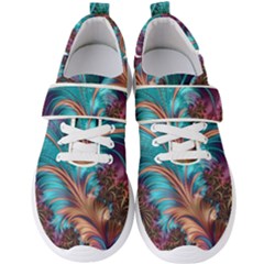 Feather Fractal Artistic Design Men s Velcro Strap Shoes by Pakrebo