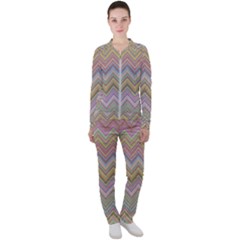 Chevron Colorful Background Vintage Casual Jacket And Pants Set by Pakrebo