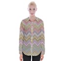 Chevron Colorful Background Vintage Womens Long Sleeve Shirt View1