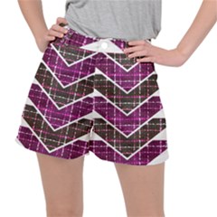 Fabric Tweed Purple Brown Pink Stretch Ripstop Shorts