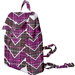 Fabric Tweed Purple Brown Pink Buckle Everyday Backpack