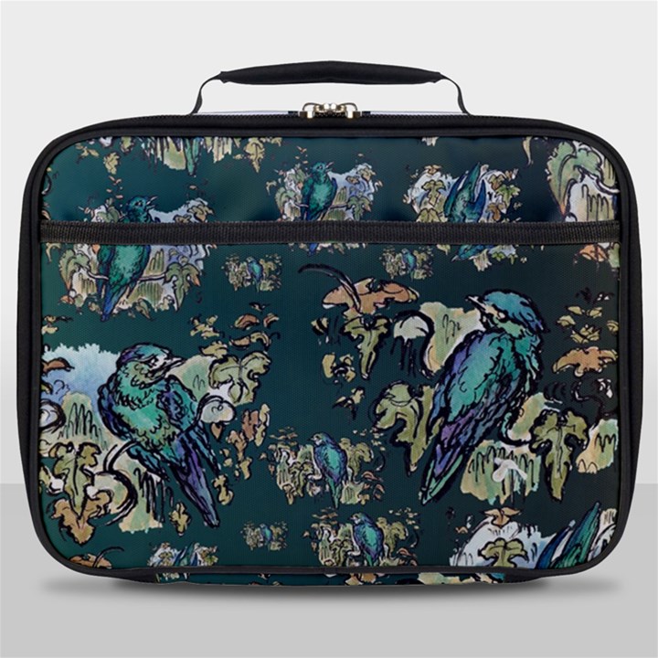 Blue Birds Of Happiness - Darker Colourglide - by LaRenard Full Print Lunch Bag