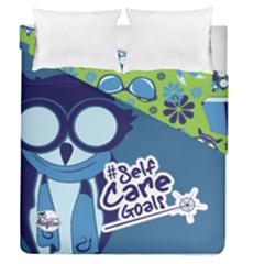 Self Care Goals (blue/green) Duvet Cover Double Side (queen Size) by TransfiguringAdoptionStore