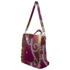 Purple Flower With Shine Crossbody Backpack