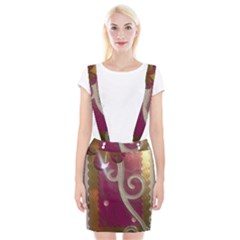 Purple Flower With Shine Braces Suspender Skirt by DeneWestUK