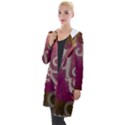 Purple Flower with Shine Hooded Pocket Cardigan View1