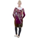 Purple Flower with Shine Hooded Pocket Cardigan View2