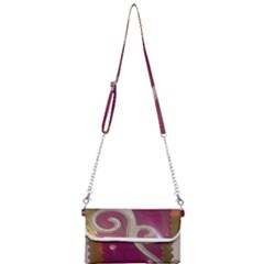 Purple Flower With Shine Mini Crossbody Handbag