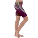 Purple Flower with Shine Kids  Lightweight Velour Cropped Yoga Leggings View3