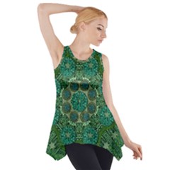 Stars Shining Over The Brightest Star In Lucky Starshine Side Drop Tank Tunic by pepitasart