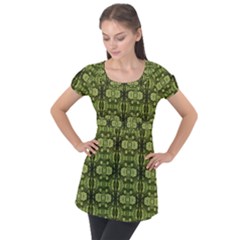 Mossvinec Puff Sleeve Tunic Top