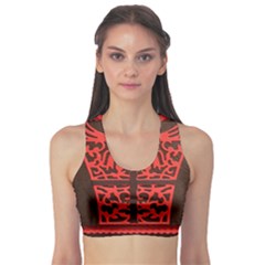 Red Present Sports Bra by DeneWestUK