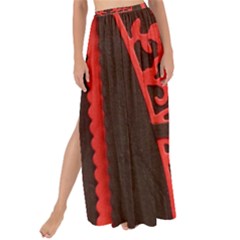 Red Present Maxi Chiffon Tie-up Sarong by DeneWestUK