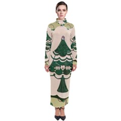 Oh Christmas Tree Turtleneck Maxi Dress