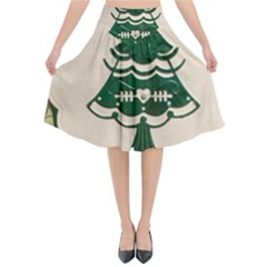 Oh Christmas Tree Flared Midi Skirt by DeneWestUK