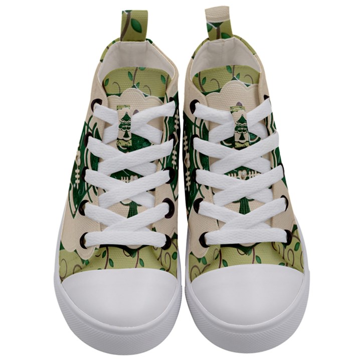 Oh Christmas Tree Kids  Mid-Top Canvas Sneakers