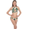 Oh Christmas Tree Cross Front Halter Bikini Set View1