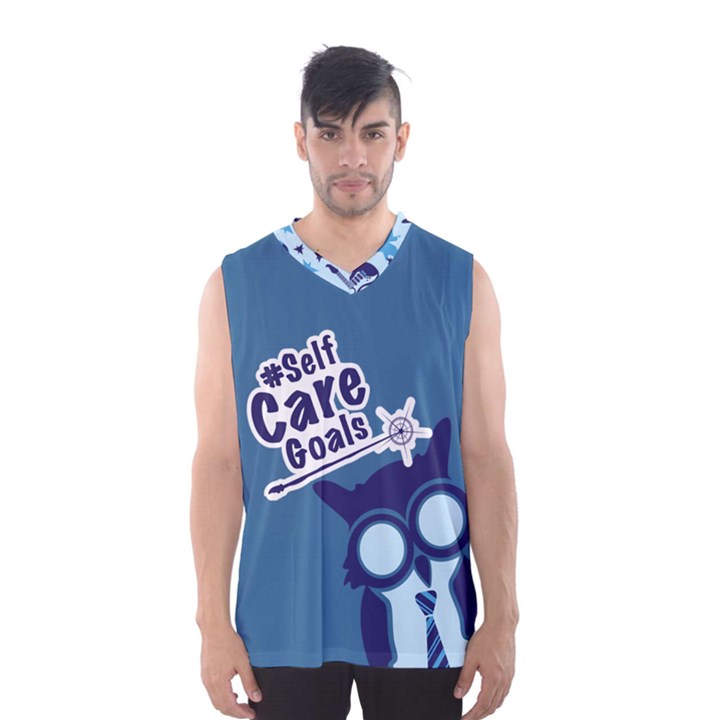 Self Care Goals (Blue Owl) Men s Basketball Tank Top