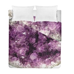 Amethyst Purple Violet Geode Slice Duvet Cover Double Side (full/ Double Size) by genx