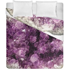 Amethyst Purple Violet Geode Slice Duvet Cover Double Side (california King Size) by genx