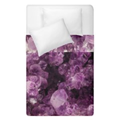 Amethyst Purple Violet Geode Slice Duvet Cover Double Side (single Size) by genx