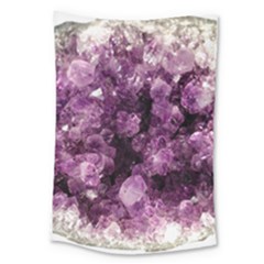 Amethyst Purple Violet Geode Slice Large Tapestry by genx