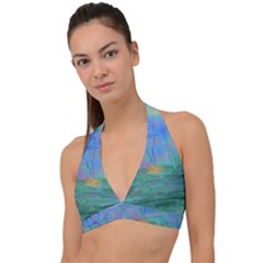 Power Of 3 Halter Plunge Bikini Top by PurpleDuckyDesigns