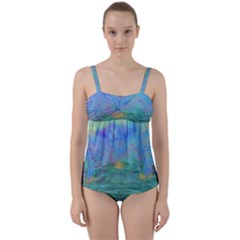 Power Of 3 Twist Front Tankini Set by PurpleDuckyDesigns