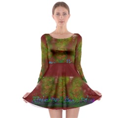 Trees Long Sleeve Skater Dress