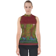 Trees Mock Neck Shell Top by PurpleDuckyDesigns