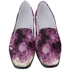 Amethyst Purple Violet Geode Slice Women s Classic Loafer Heels