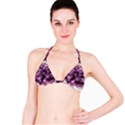 Amethyst purple violet Geode Slice Bikini Top View1