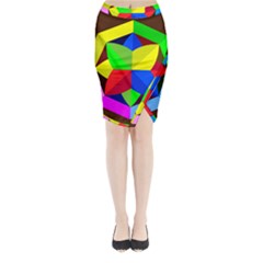 Logo Vector Sign Emblem Midi Wrap Pencil Skirt by Pakrebo