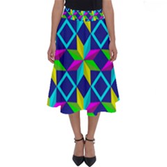 Pattern Star Abstract Background Perfect Length Midi Skirt by Pakrebo