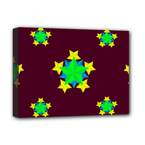 Pattern Star Vector Multi Color Deluxe Canvas 16  x 12  (Stretched) 