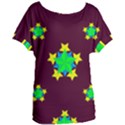 Pattern Star Vector Multi Color Women s Oversized Tee View1