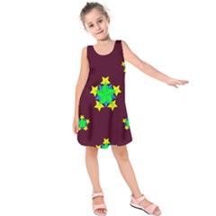 Pattern Star Vector Multi Color Kids  Sleeveless Dress