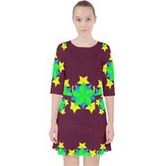 Pattern Star Vector Multi Color Pocket Dress