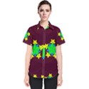 Pattern Star Vector Multi Color Women s Short Sleeve Shirt View1