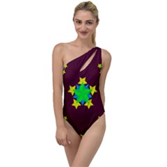 Pattern Star Vector Multi Color To One Side Swimsuit